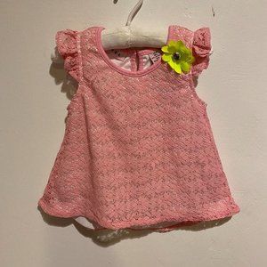 Sweet Girls Infant Toddler Dress Size 18M Pink Lac